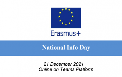 Linku i takimit online “National Info Day Erasmus+”, 21 Dhjetor 2021