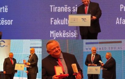 Kryeministri i Shqipërisë z. Edi Rama i akordon Universitetit të Mjekësisë, Tiranë Medaljen “Ylli i Mirënjohjes Publike”