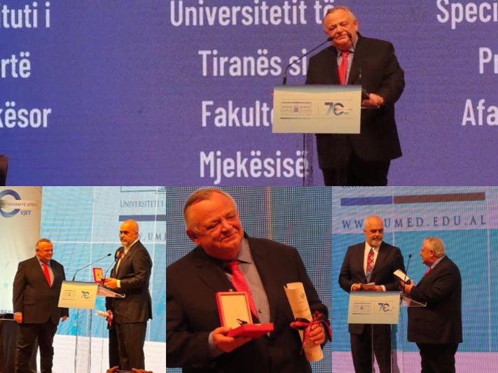 Kryeministri i Shqipërisë z. Edi Rama i akordon Universitetit të Mjekësisë, Tiranë Medaljen “Ylli i Mirënjohjes Publike”