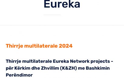 Thirrje multilaterale Eureka Network projects – për Kërkim dhe Zhvillim (K&ZH) me Bashkimin Perëndimor