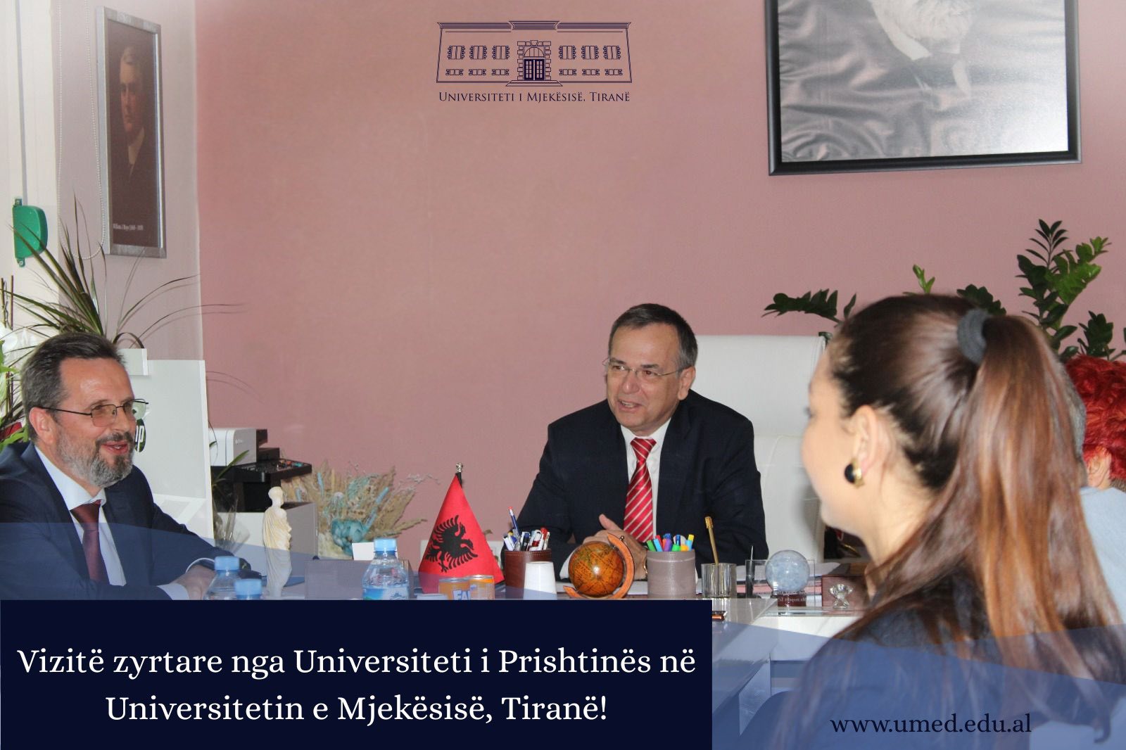 Vizitë zyrtare nga Universiteti i Prishtinës në Universitetin e Mjekësië, Tiranë! Vizitë zyrtare nga Universiteti i Prishtinës në Universitetin e Mjekësië, Tiranë!
