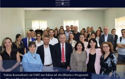 Takim Konsultativ në UMT me fokus në zhvillimin e Programit Master Ekzekutiv në Menaxhim dhe Lidership Farmaceutik