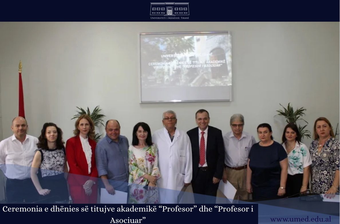 Ceremonia e dhënies së titujve Akademikë “Profesor” dhe “Profesor i Asociuar” Ceremonia e dhënies së titujve Akademikë “Profesor” dhe “Profesor i Asociuar”