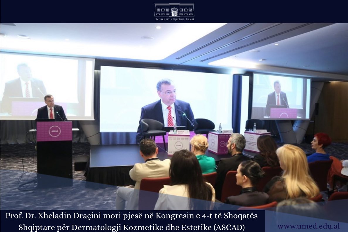 Kongresi i 4-t i Shoqatës Shqiptare për Dermatologji Kozmetike dhe Estetike (ASCAD) Kongresi i 4-t i Shoqatës Shqiptare për Dermatologji Kozmetike dhe Estetike (ASCAD)