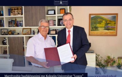 Nënshkrimi i marrëveshjes së bashkëpunimit ndërmjet Universitetit të Mjekësisë, Tiranë dhe Kolegjit Universitar “Logos”