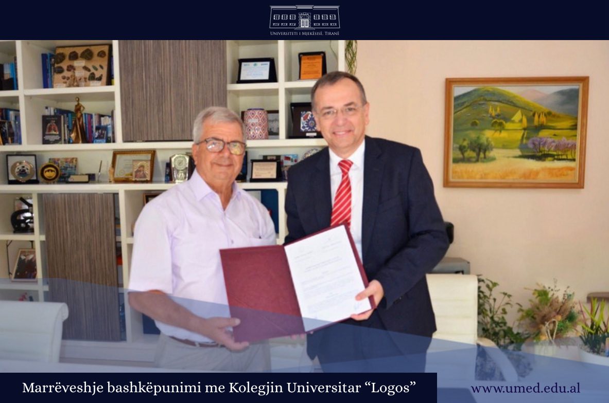 Nënshkrimi i marrëveshjes së bashkëpunimit ndërmjet Universitetit të Mjekësisë, Tiranë dhe Kolegjit Universitar “Logos”