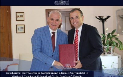 Nënshkrimi i marrëveshjes së bashkëpunimit ndërmjet Universitetit të Mjekësisë, Tiranë dhe Universitetit “Luigj Gurakuqi”, Shkodër