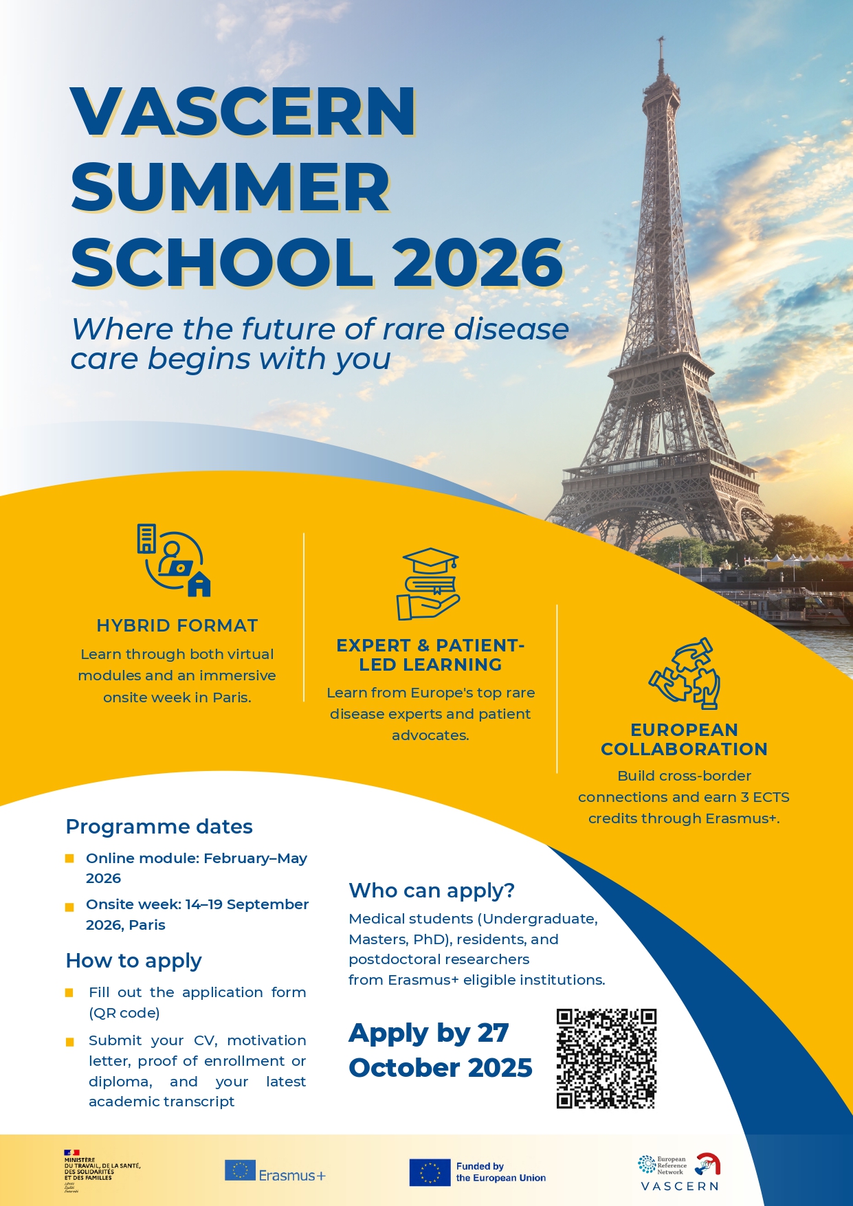 Aplikimet janë hapur për VASCERN Summer School 2026 në Paris!