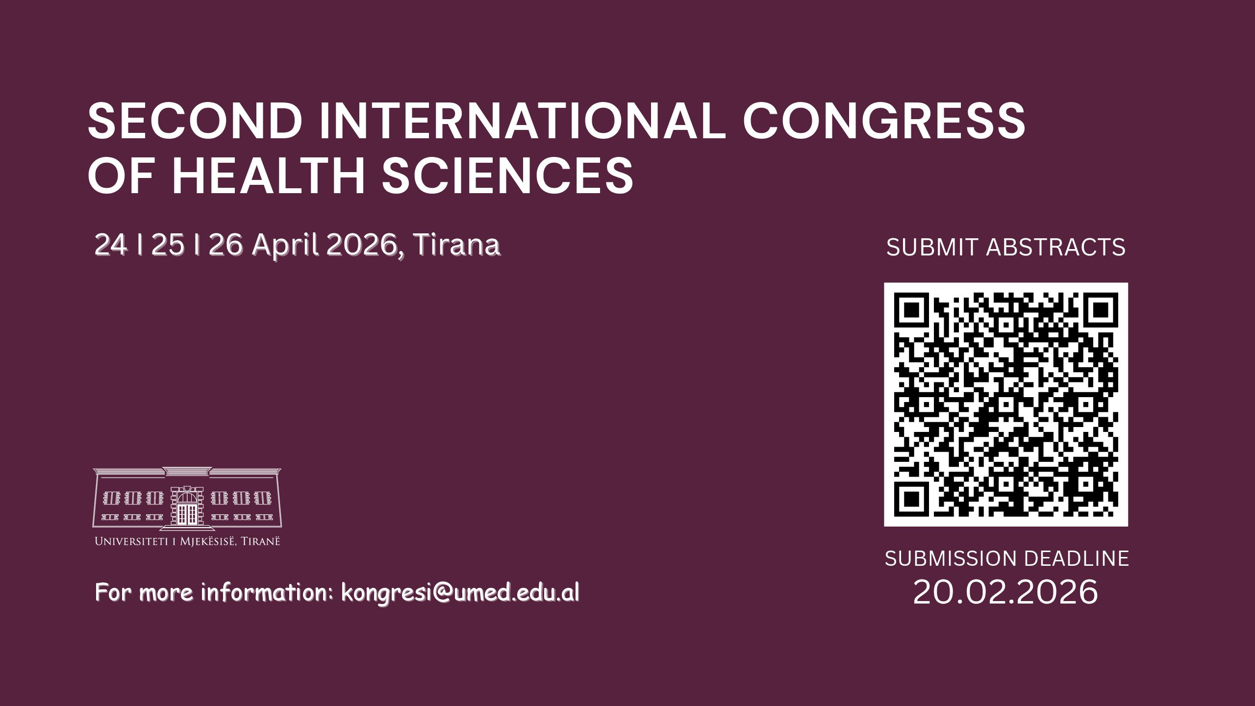 SECOND INTERNATIONAL CONGRESS OF HEALTH SCIENCES