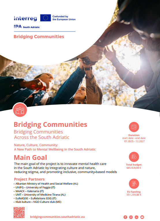 Bridging Communities Across the South Adriatic Bridging Communities Across the South Adriatic